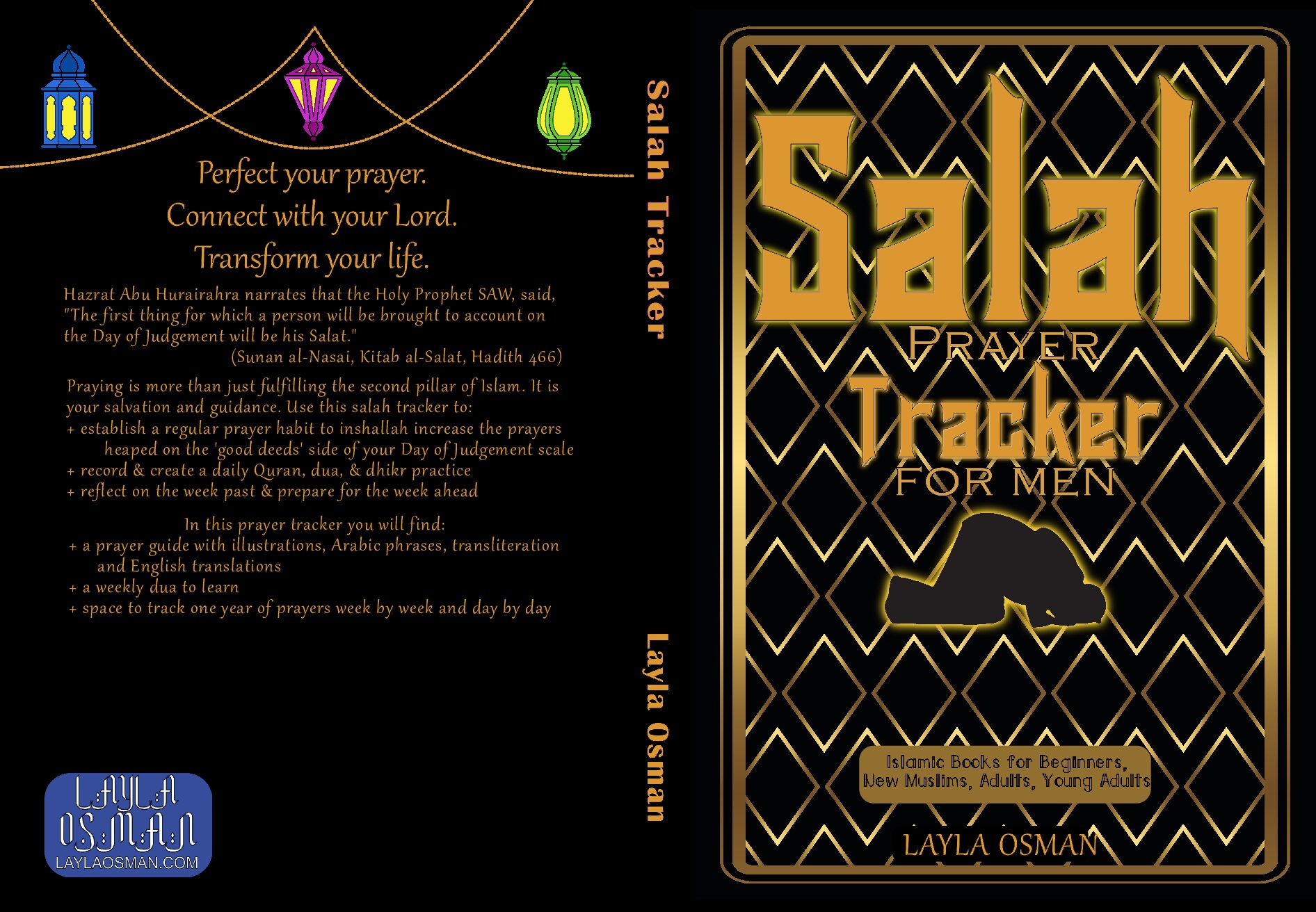 Salah Prayer Tracker for Men: Islamic Books for Beginners, Adults, New Muslims Reverts, Young Men, Young Adults