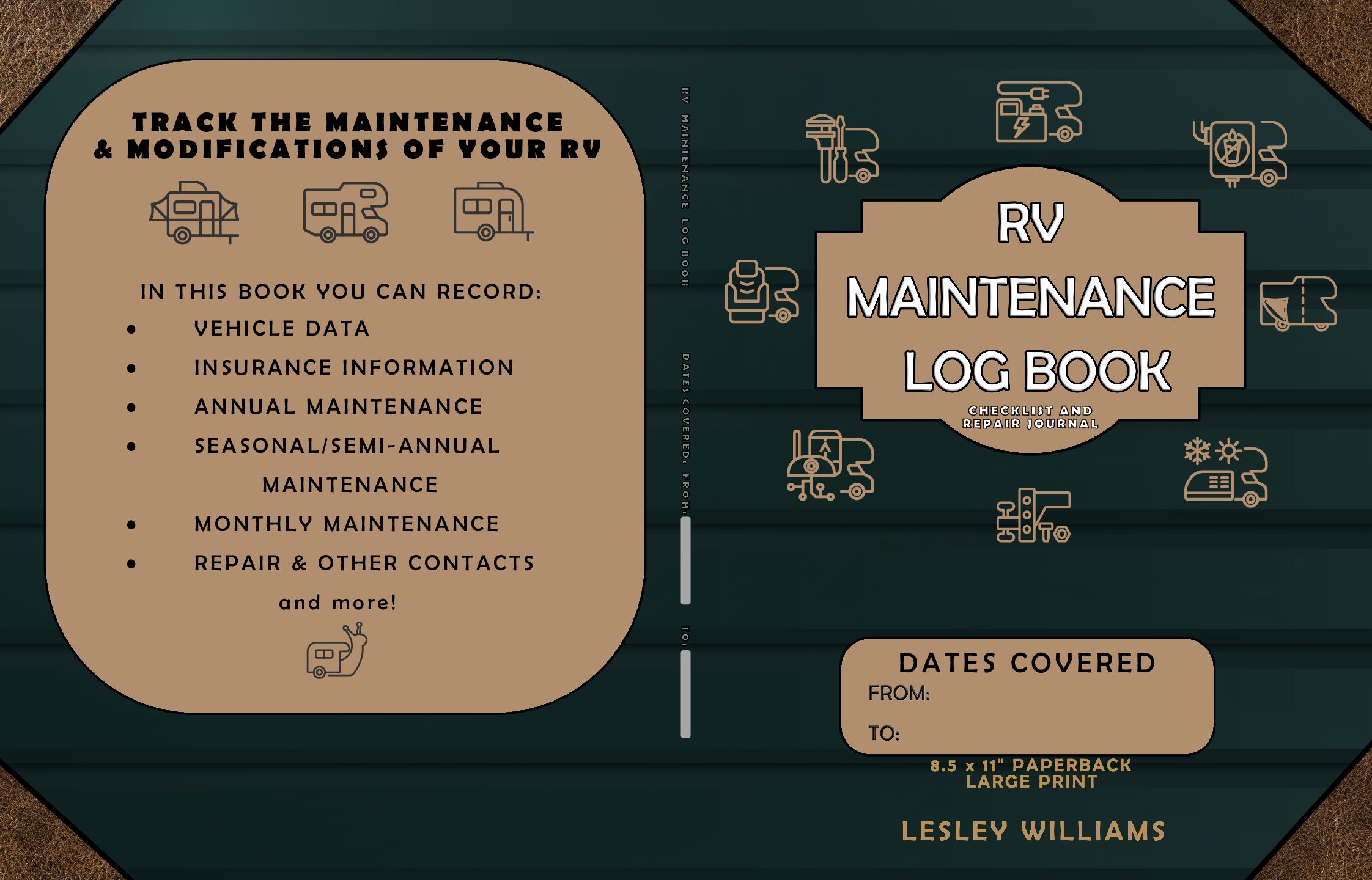 RV Maintenance Log Book: Checklist and Repair Journal - Large Print - 8.5x11 in - Paperback (RV Life 101)